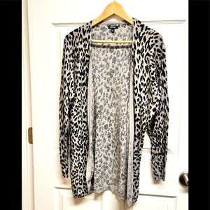 Apt. 9 Long Leopard Print Cardigan